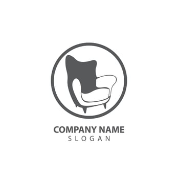 Abstract furniture logo design concept. Symbol and icon of chairs, sofas, tables, and home furnishings. vector