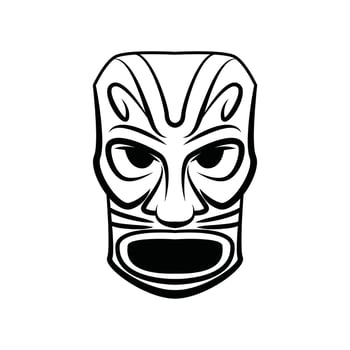 Totem Mask illustration on white background vector