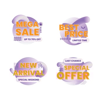Set of labels for sales promotion, Vector labels