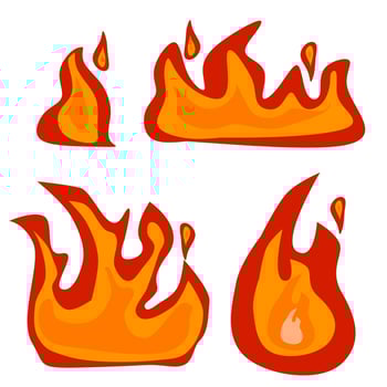 burning fire illustration. fire icon. bonfire vector