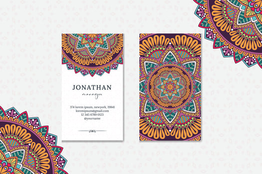 vector mandala business card free