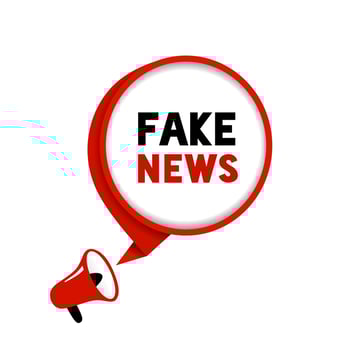 Fake news media internet online megaphone speech bubble icon. vector illustration.