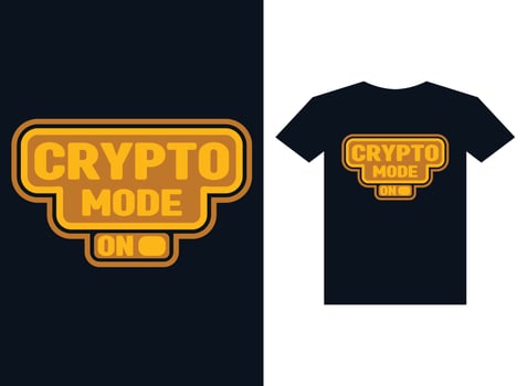 Crypto mode on premium Vector tshirt deisgn template