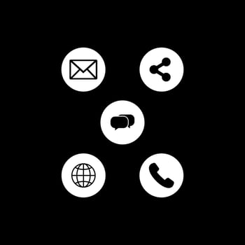 icon set for contact vector
