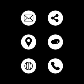 icon set for contact vector