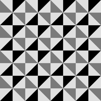 Abstract geometric pattern in black and white squares, Abstract pattern in a monochrome scheme. Black and white triangle pattern. Monotone triangles in square shape. vector