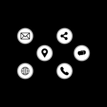 icon set for contact vector