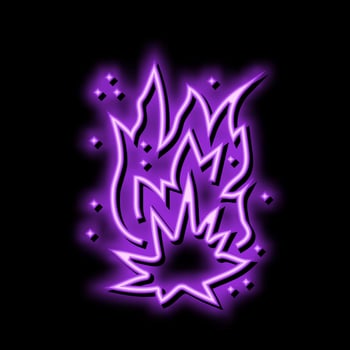 sparkle fire neon glow icon illustration vector