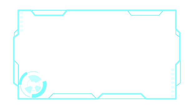 Abstract HUD display infographic sci-fi futuristic frame information png