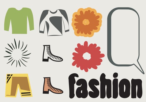Vector illustration of set of women's accessories.Summer fashion collection.