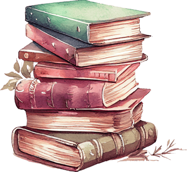 Old Book Watercolor Illustration png