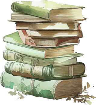 Old Book Watercolor Illustration png