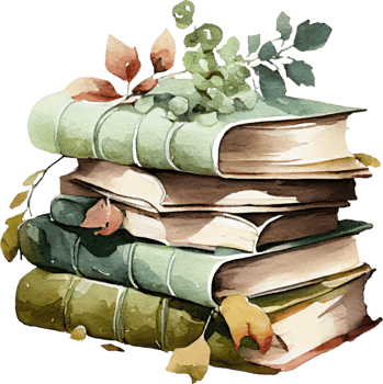 Old Book Watercolor Illustration png