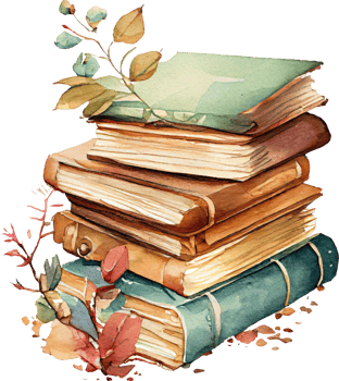 Old Book Watercolor Illustration png