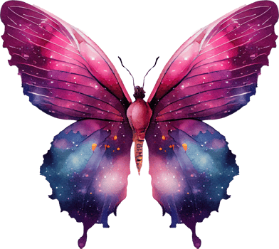 Cosmic Butterfly Watercolor Illustration png