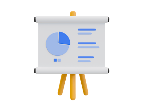 3d minimal marketing strategy concept. business analysis. marketing data analysis. Screen projector with statistics data. 3d illustration. png