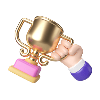 Success Trophy 3D Illustration Icon png