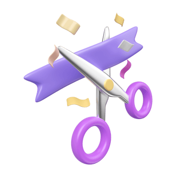 Grand Opening 3D Illustration Icon png