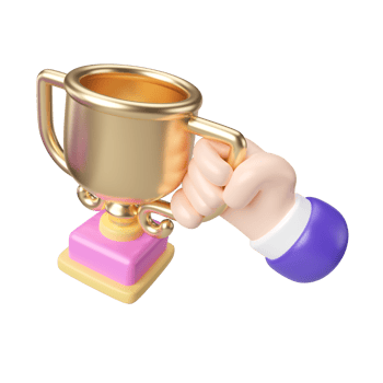 Success Trophy 3D Illustration Icon png