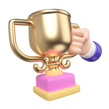 Success Trophy 3D Illustration Icon png