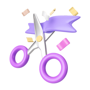 Grand Opening 3D Illustration Icon png