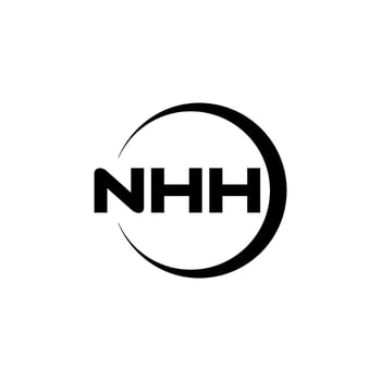 NHH letter logo design in illustration. Vector logo, calligraphy designs for logo, Poster, Invitation, etc.