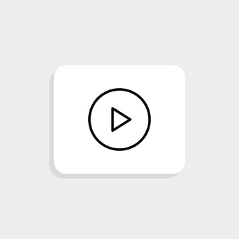 Play button icon outline vector