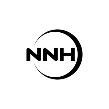 NNH letter logo design in illustration. Vector logo, calligraphy designs for logo, Poster, Invitation, etc.