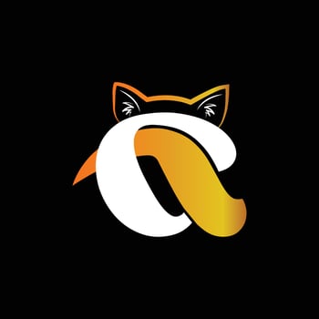 Letter C cat pet animal type logo symbols or logos. suitable for pet shop brand identity logo vector
