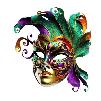 Mardi gras festive carnival mask png