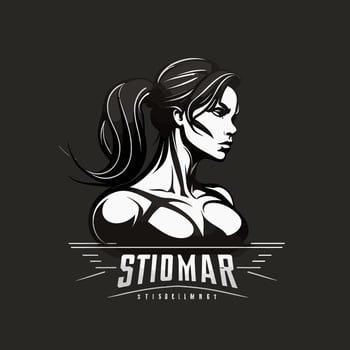Woman head logo - women hair and face design symbol element - icon for mother - feminism and women day on march 8 vector