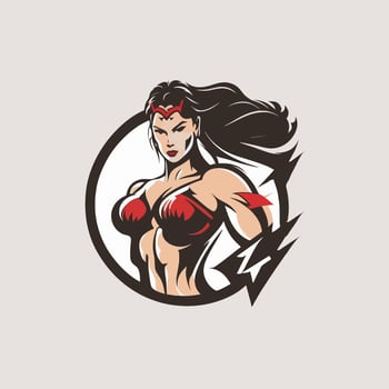 Woman head logo - women hair and face design symbol element - icon for mother - feminism and women day on march 8 vector