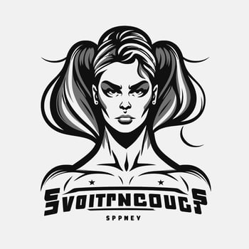 Woman head logo - women hair and face design symbol element - icon for mother - feminism and women day on march 8 vector
