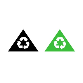 recycle in vector with shiluate style