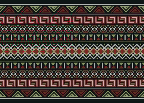 African tribal ethnic pattern for wall background, tablecloth , carpet, wallpaper, wrapping, fabric, batik vector