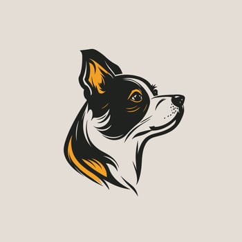 Dog Head Pet Symbol - Gaming Dog Logo Elegant Element for Brand - Abstract Icon Symbols vector