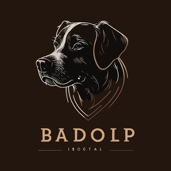 Dog Head Pet Symbol - Gaming Dog Logo Elegant Element for Brand - Abstract Icon Symbols vector