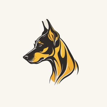 Dog Head Pet Symbol - Gaming Dog Logo Elegant Element for Brand - Abstract Icon Symbols vector