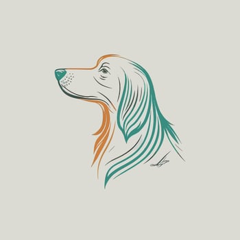 Dog Head Pet Symbol - Gaming Dog Logo Elegant Element for Brand - Abstract Icon Symbols vector