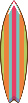 Surfboard png graphic clipart design