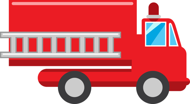 Fire truck png graphic clipart design
