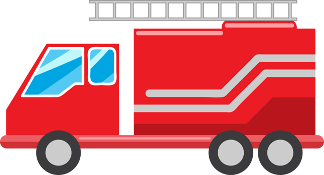 Fire truck png graphic clipart design