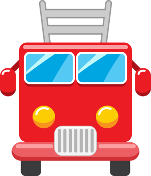 Fire truck png graphic clipart design