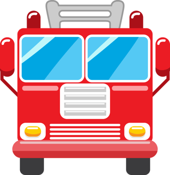 Fire truck png graphic clipart design