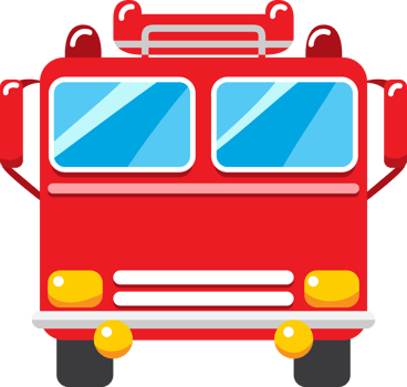 Fire truck png graphic clipart design