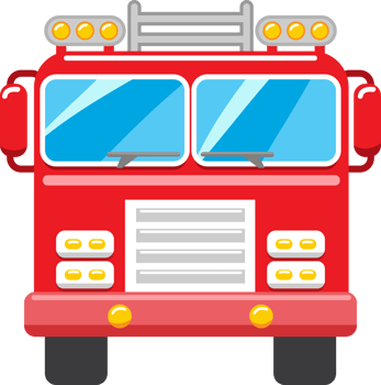 Fire truck png graphic clipart design