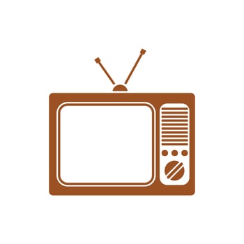 old TV icon vector