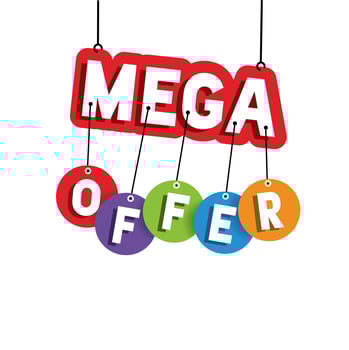 Mega offer Banner. Sale banner template design. vector illustration.