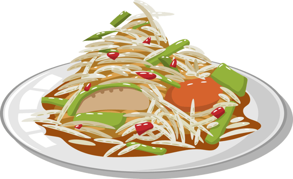 Papaya salad png graphic clipart design