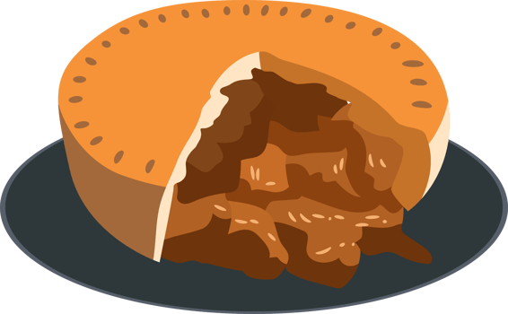 Steak kidney pie png graphic clipart design